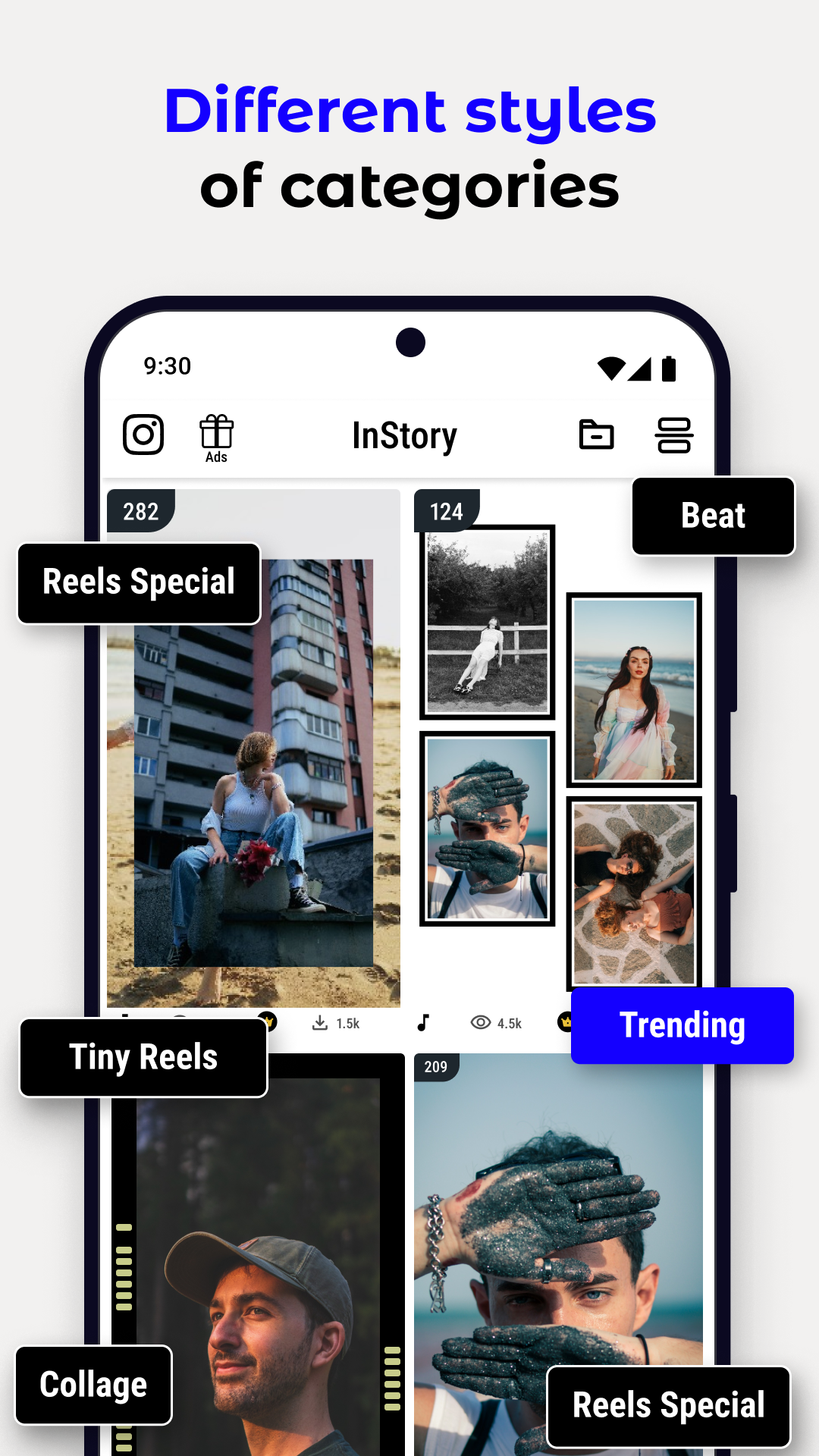 اسکرین شات 3 برنامه Instory | Story Video Maker
