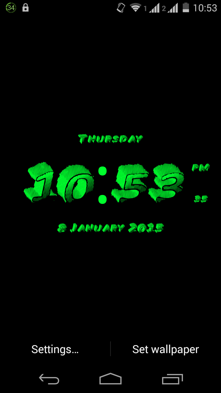 اسکرین شات 5 برنامه 3D Clock Live Wallpaper