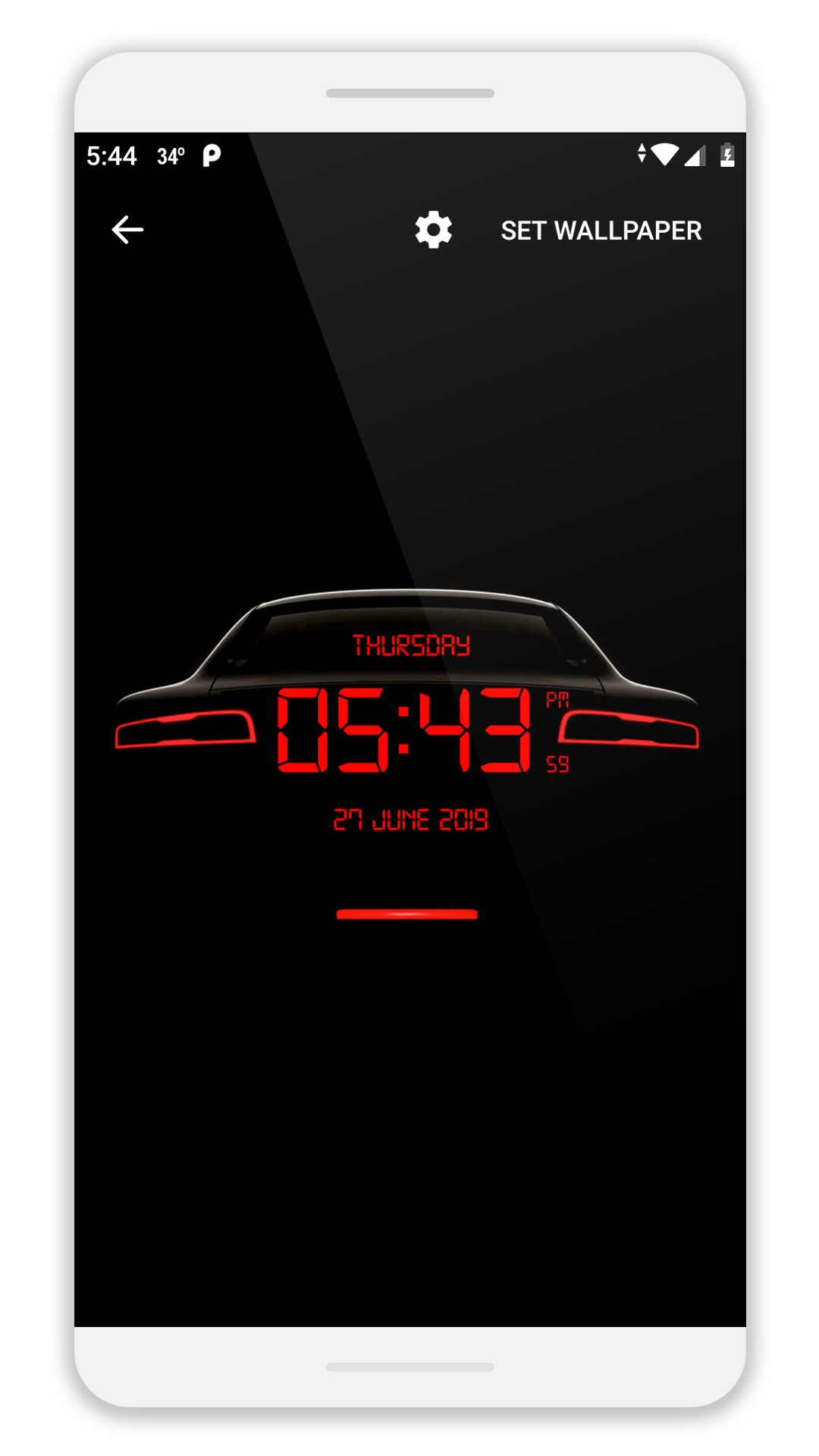 اسکرین شات 5 برنامه LED Digital Clock Wallpaper