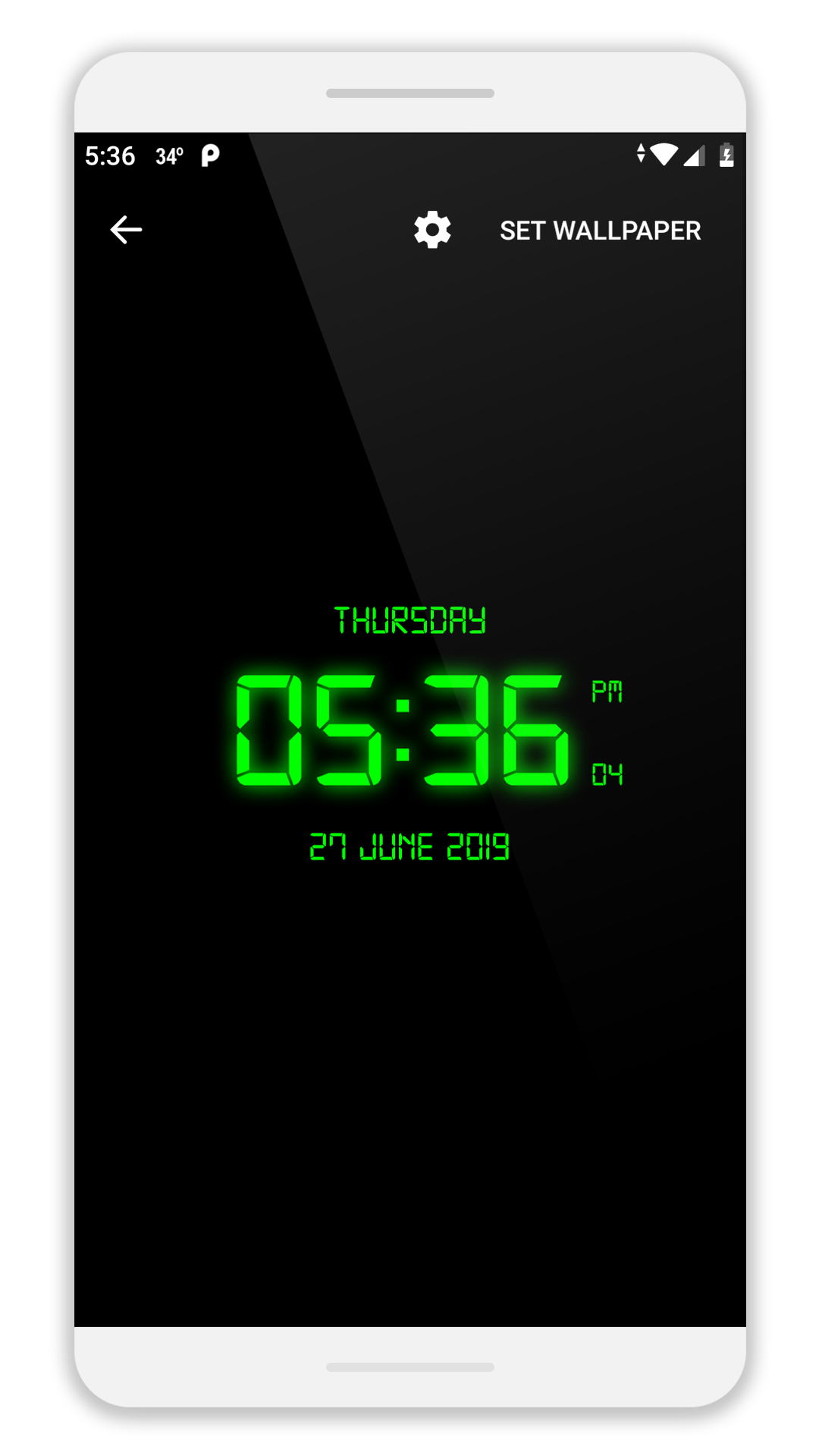 اسکرین شات 1 برنامه LED Digital Clock Wallpaper