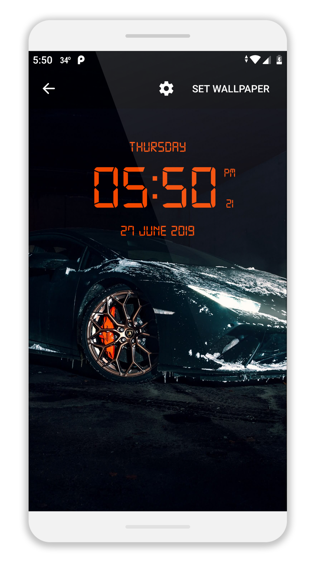 اسکرین شات 3 برنامه LED Digital Clock Wallpaper