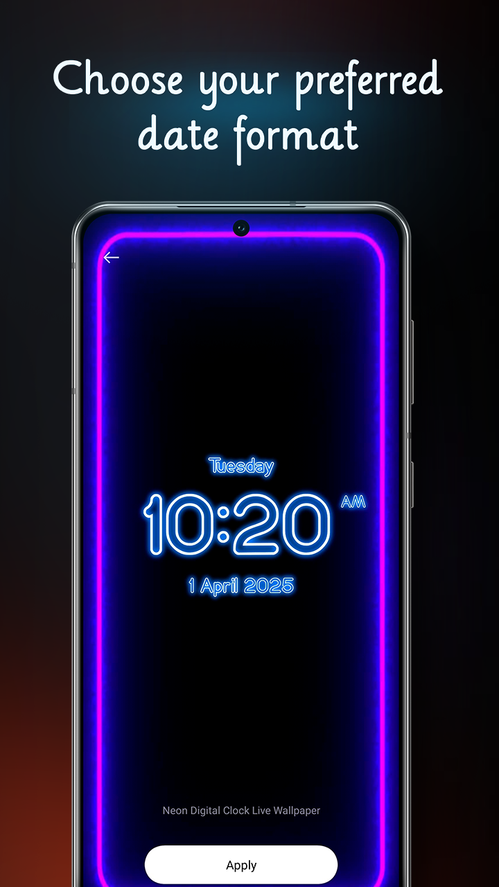 اسکرین شات 7 برنامه Neon Digital Clock Wallpaper