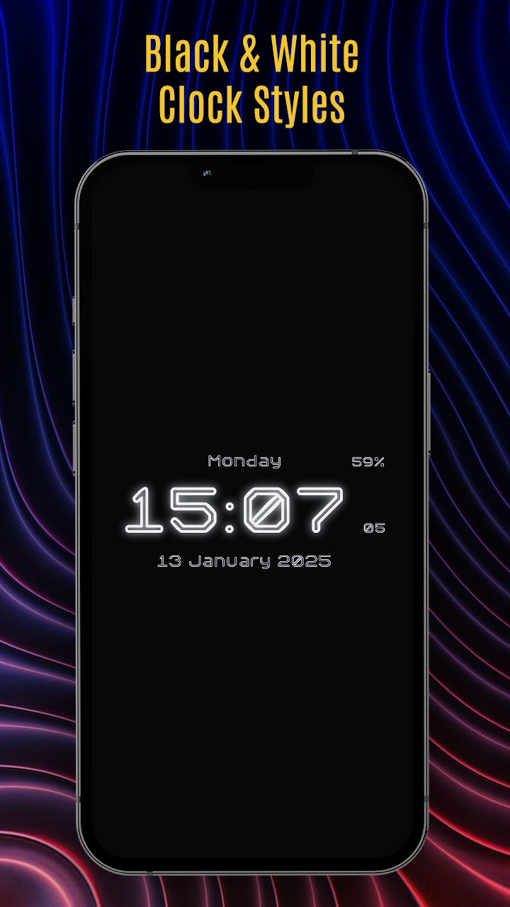 اسکرین شات 4 برنامه Super Digital Clock Wallpaper