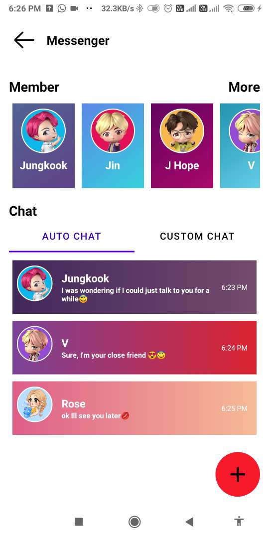 اسکرین شات 2 بازی Black Pink & Idol Messenger