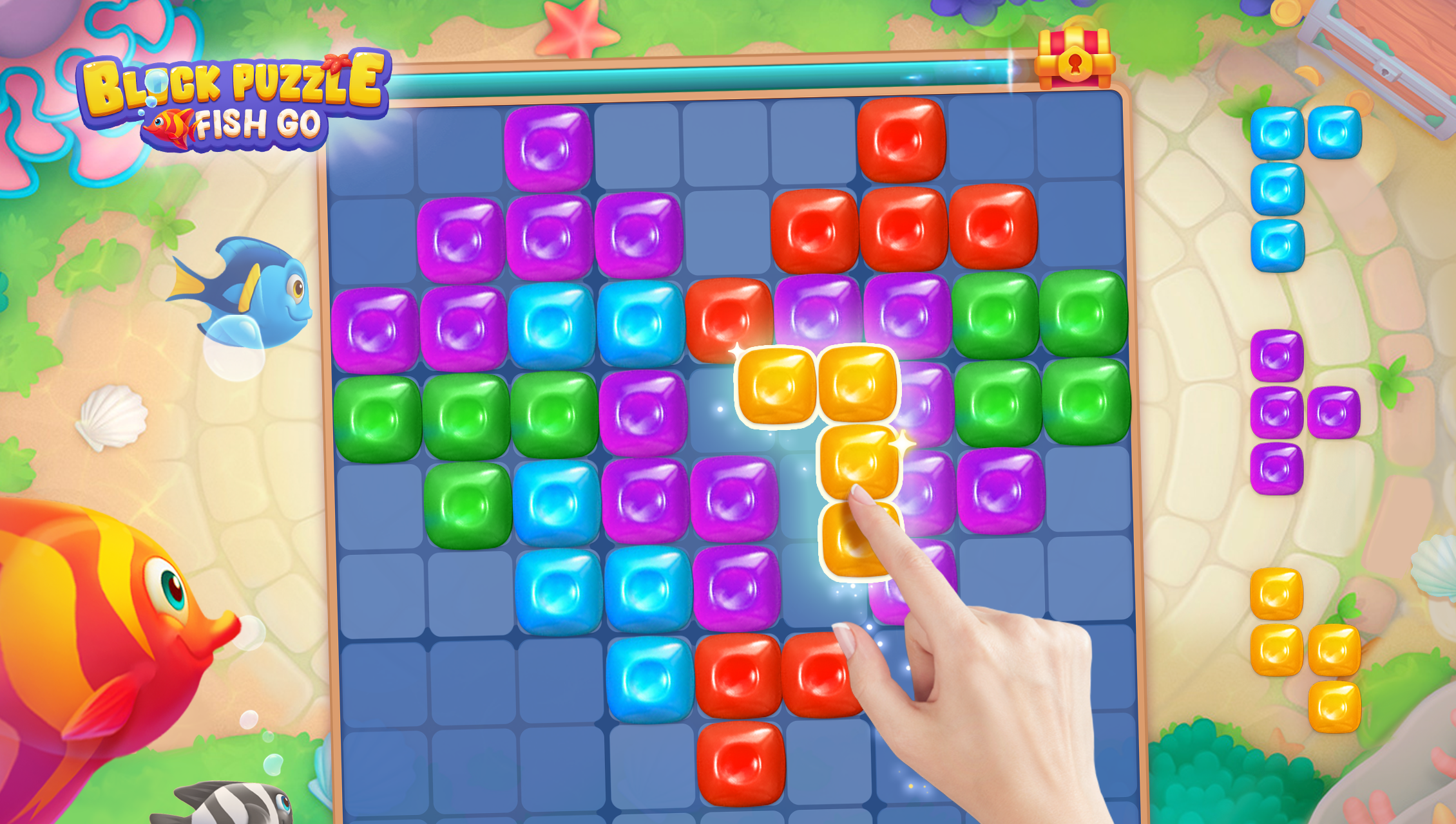 اسکرین شات 1 بازی Block Puzzle 99: Fish Go