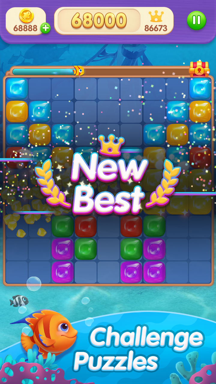 اسکرین شات 5 بازی Block Puzzle 99: Fish Go