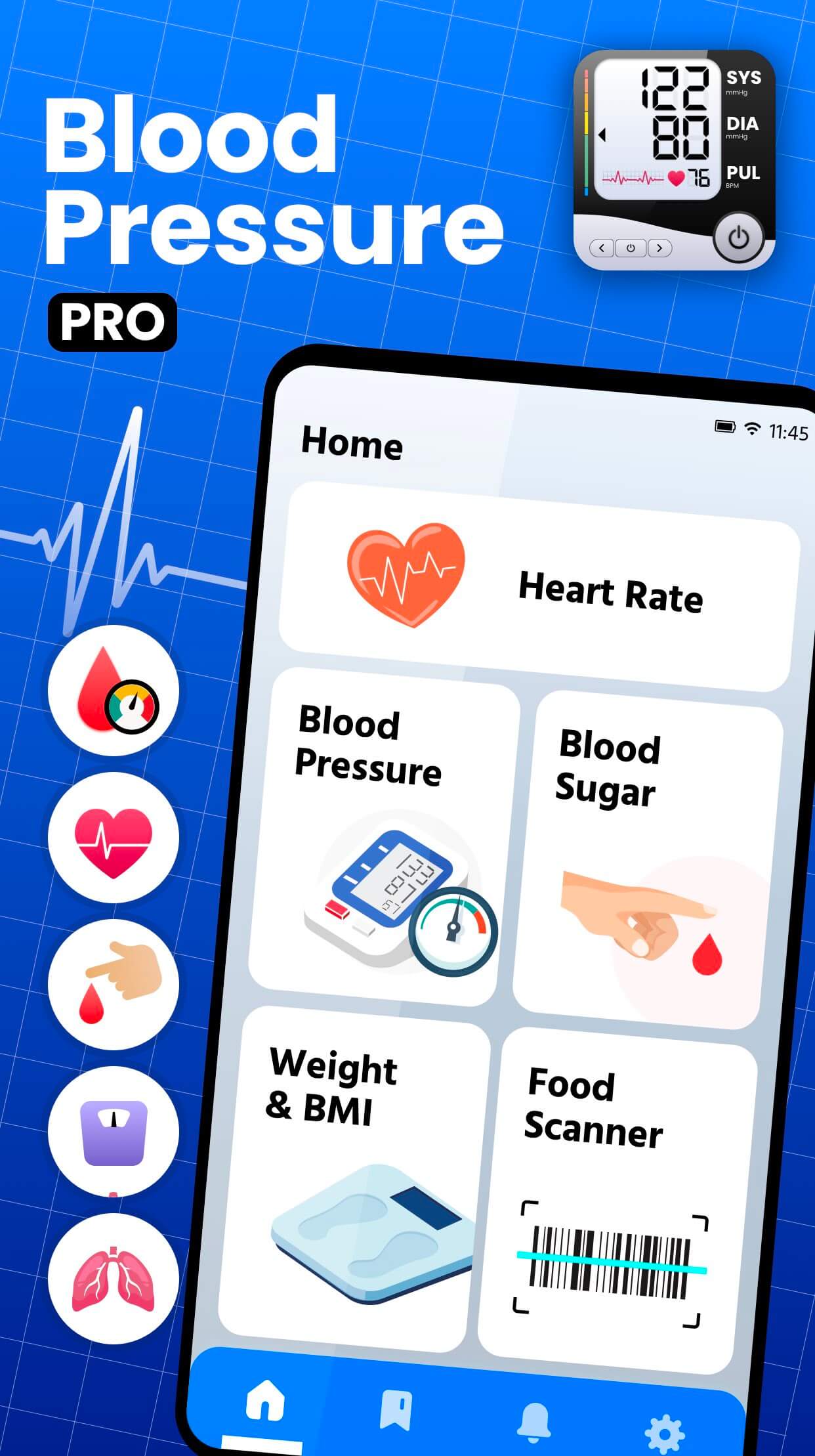 اسکرین شات 1 برنامه Blood Pressure App Pro