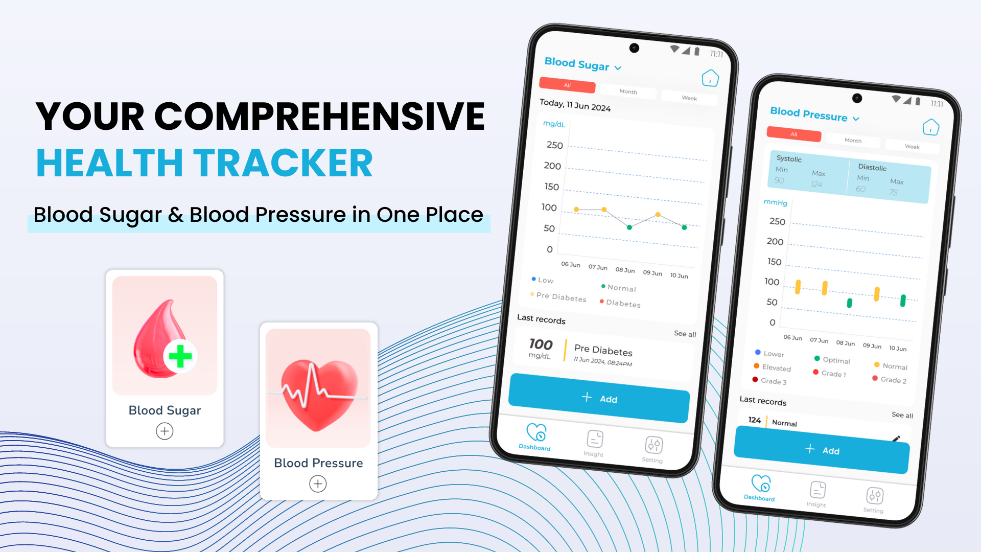 اسکرین شات 6 برنامه Blood Sugar & Pressure Tracker