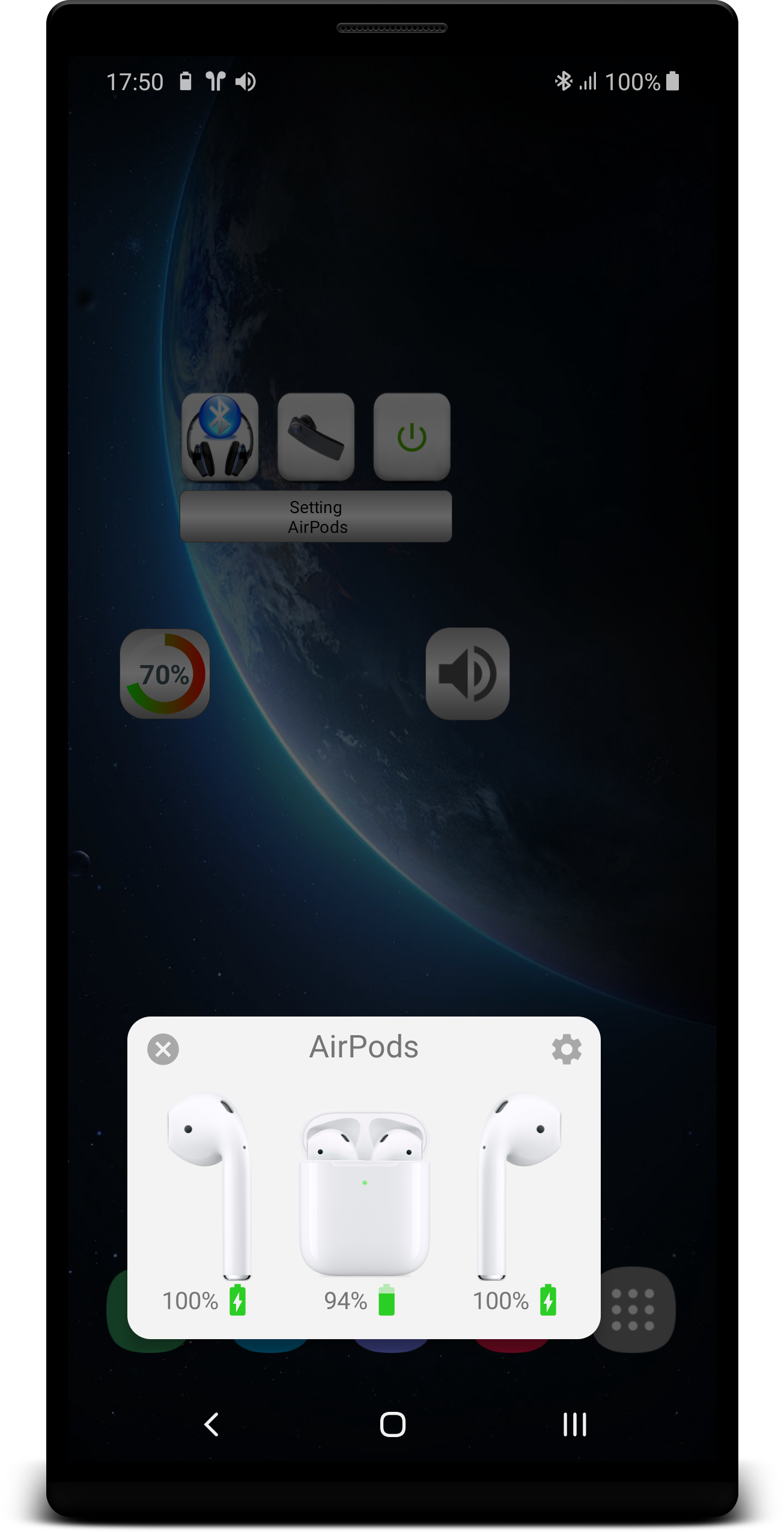 اسکرین شات 2 برنامه Bluetooth Music Widget Battery
