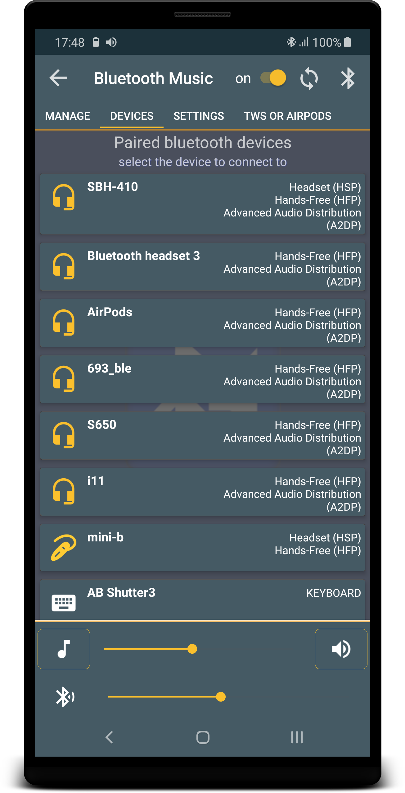 اسکرین شات 4 برنامه Bluetooth Music Widget Battery