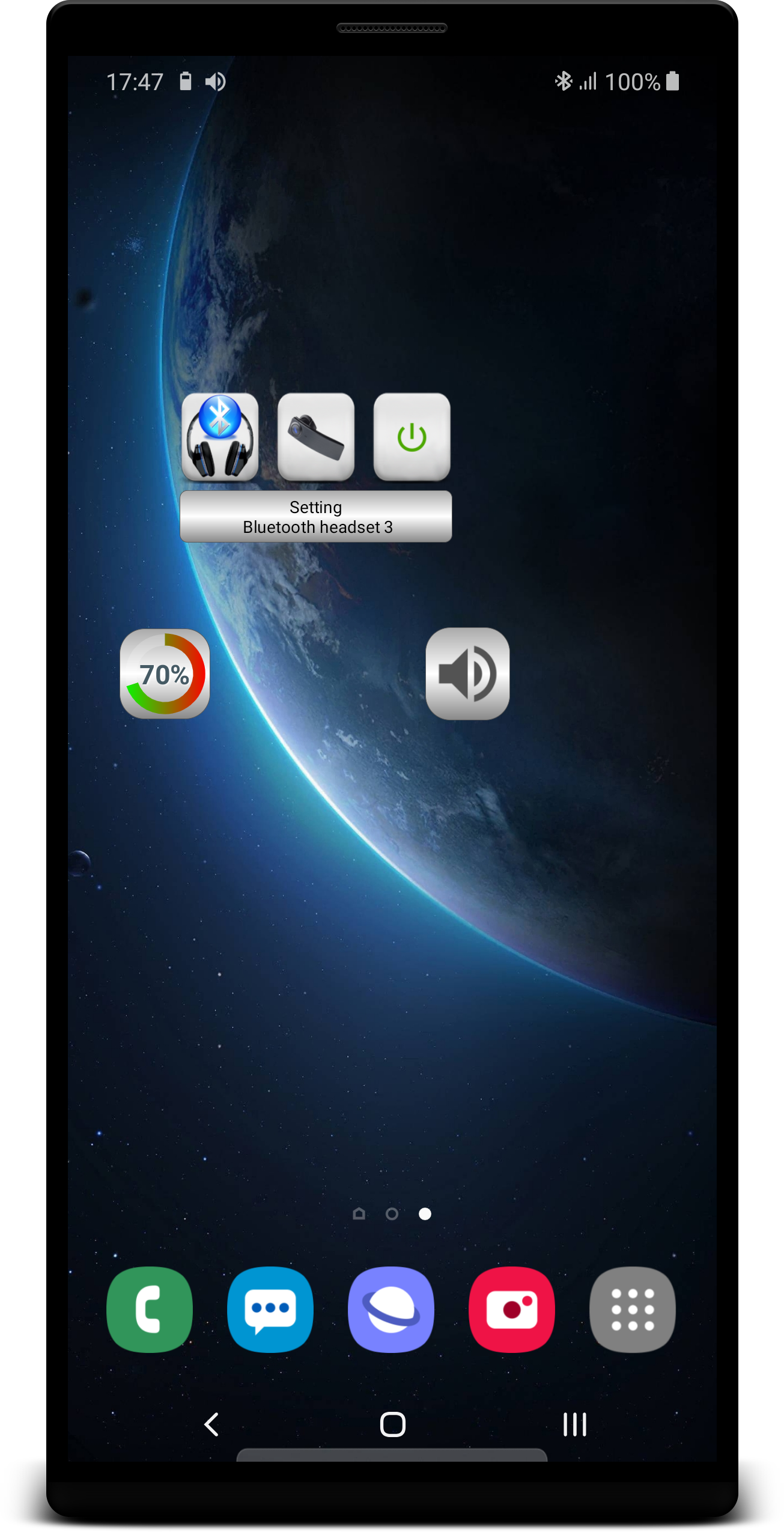 اسکرین شات 1 برنامه Bluetooth Music Widget Battery