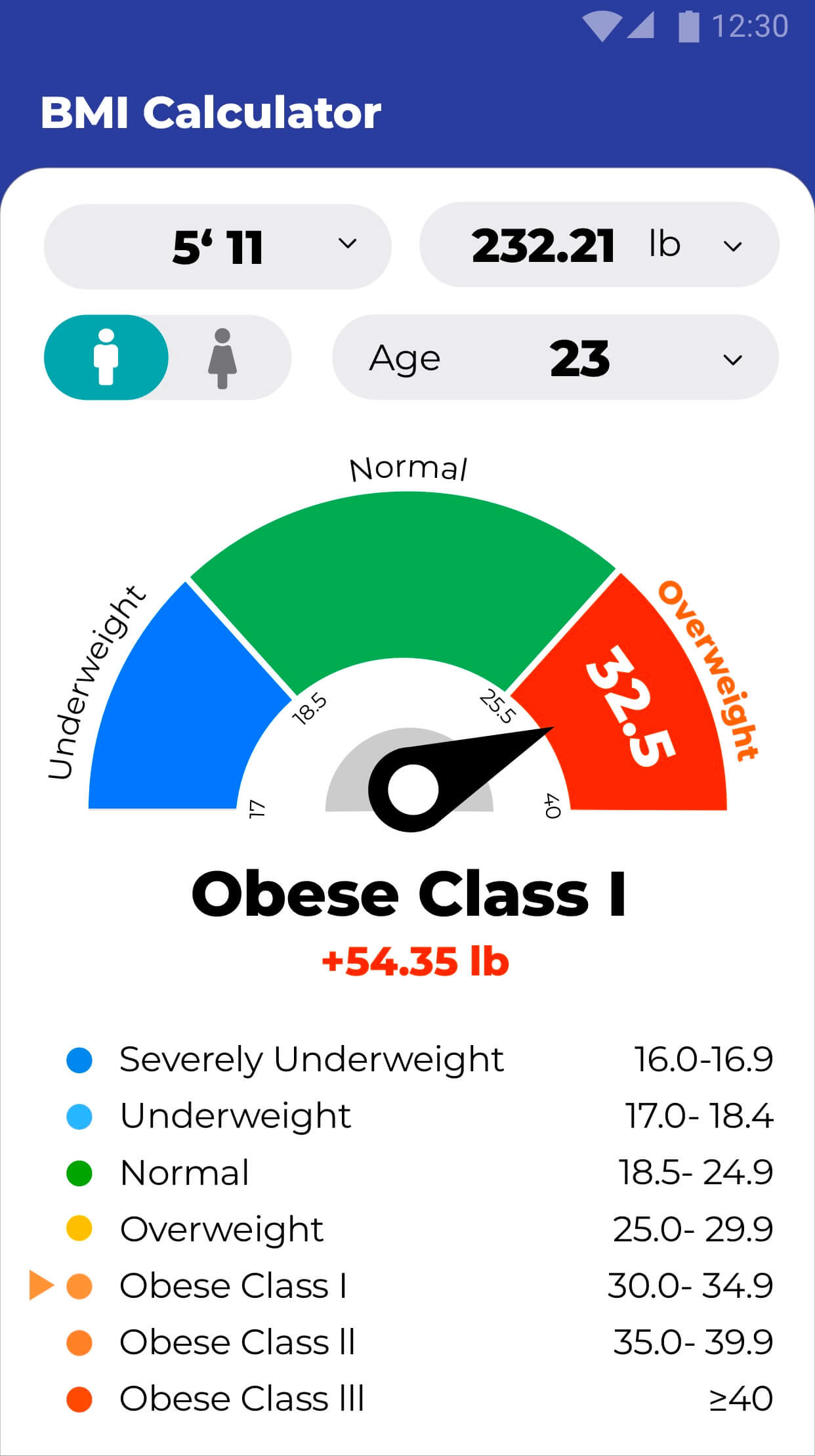 اسکرین شات 7 برنامه BMI Calculator - Ideal Weight