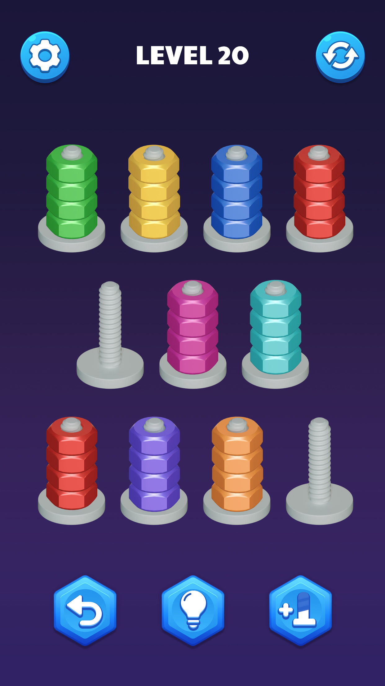 اسکرین شات 1 بازی Nut Sort Puzzle:Nuts and Bolts