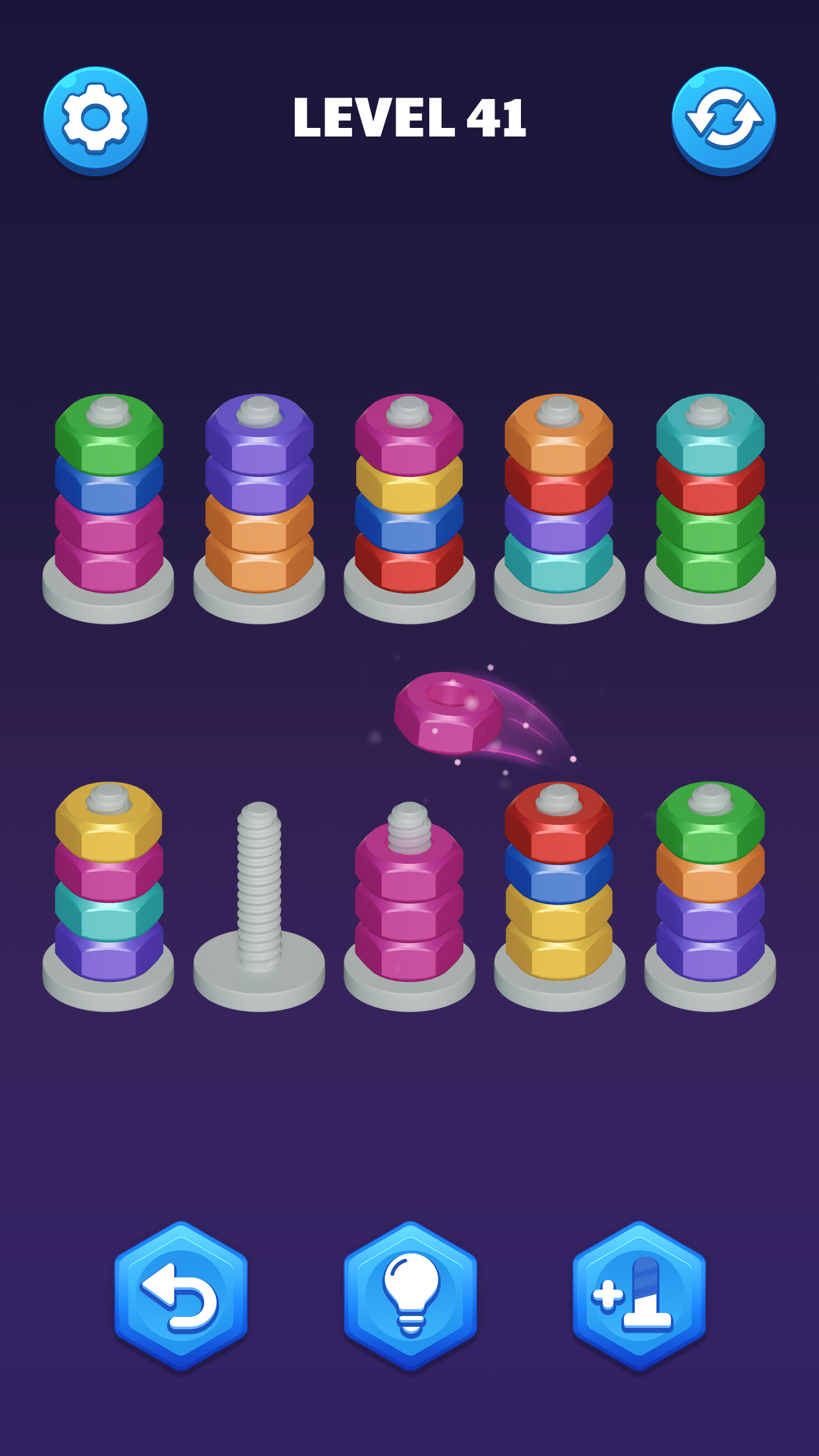 اسکرین شات 4 بازی Nut Sort Puzzle:Nuts and Bolts
