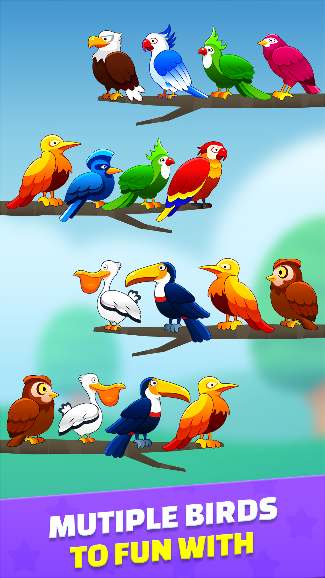 اسکرین شات 1 بازی Bird Color Sort Master