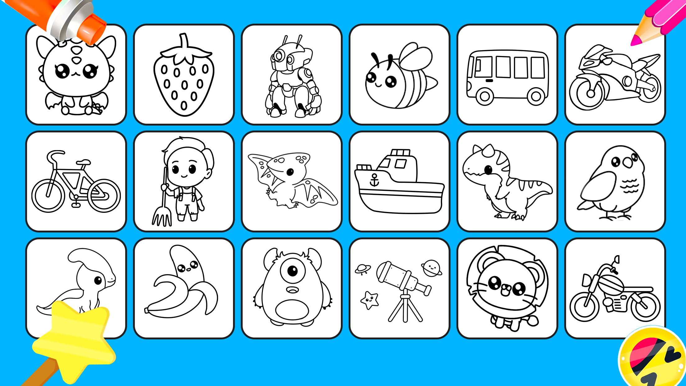 اسکرین شات 8 بازی Kids Coloring Pages For Boys
