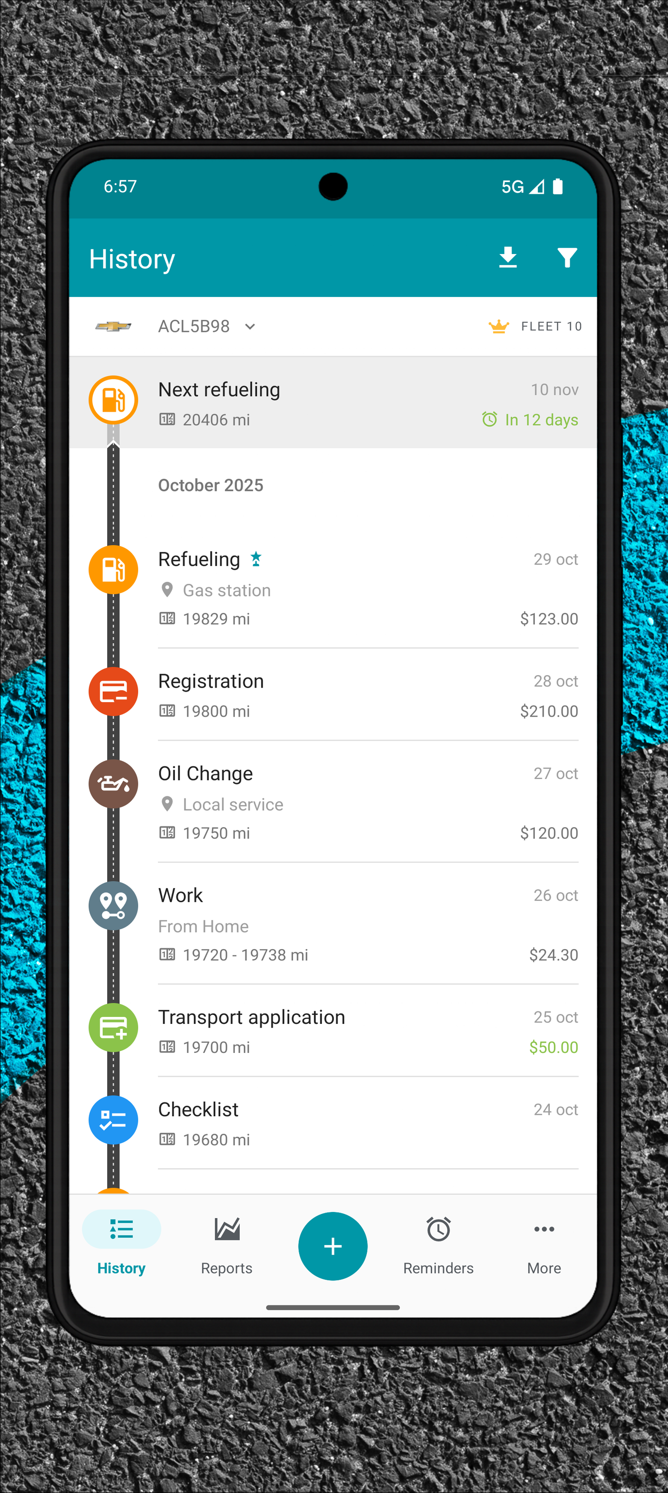 اسکرین شات 1 برنامه Drivvo - Vehicle management