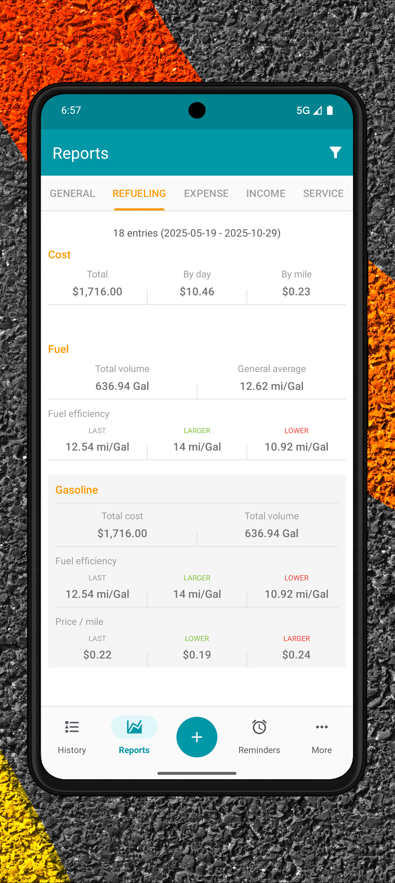 اسکرین شات 5 برنامه Drivvo - Vehicle management