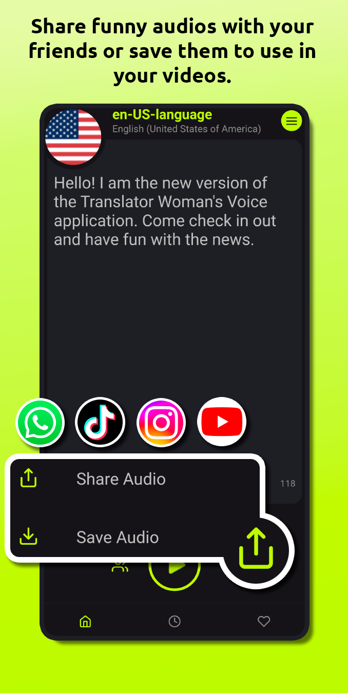 اسکرین شات 3 برنامه Translator Woman's Voice - TTS