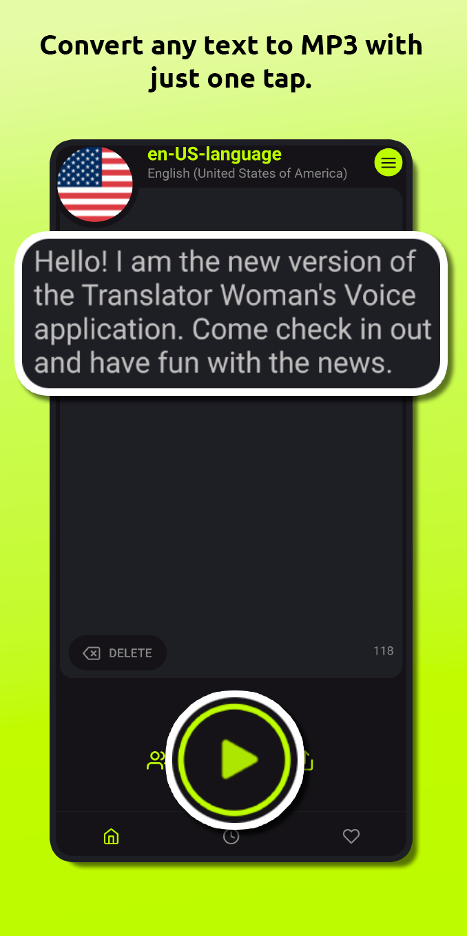 اسکرین شات 2 برنامه Translator Woman's Voice - TTS