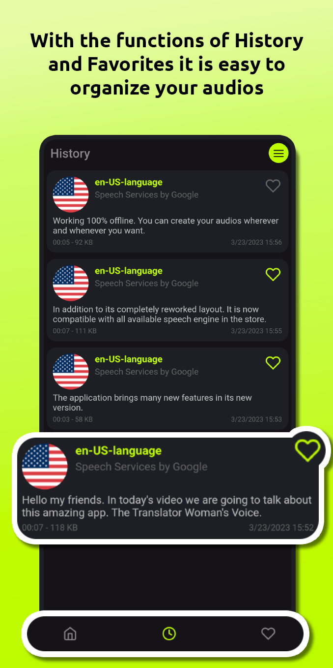 اسکرین شات 6 برنامه Translator Woman's Voice - TTS