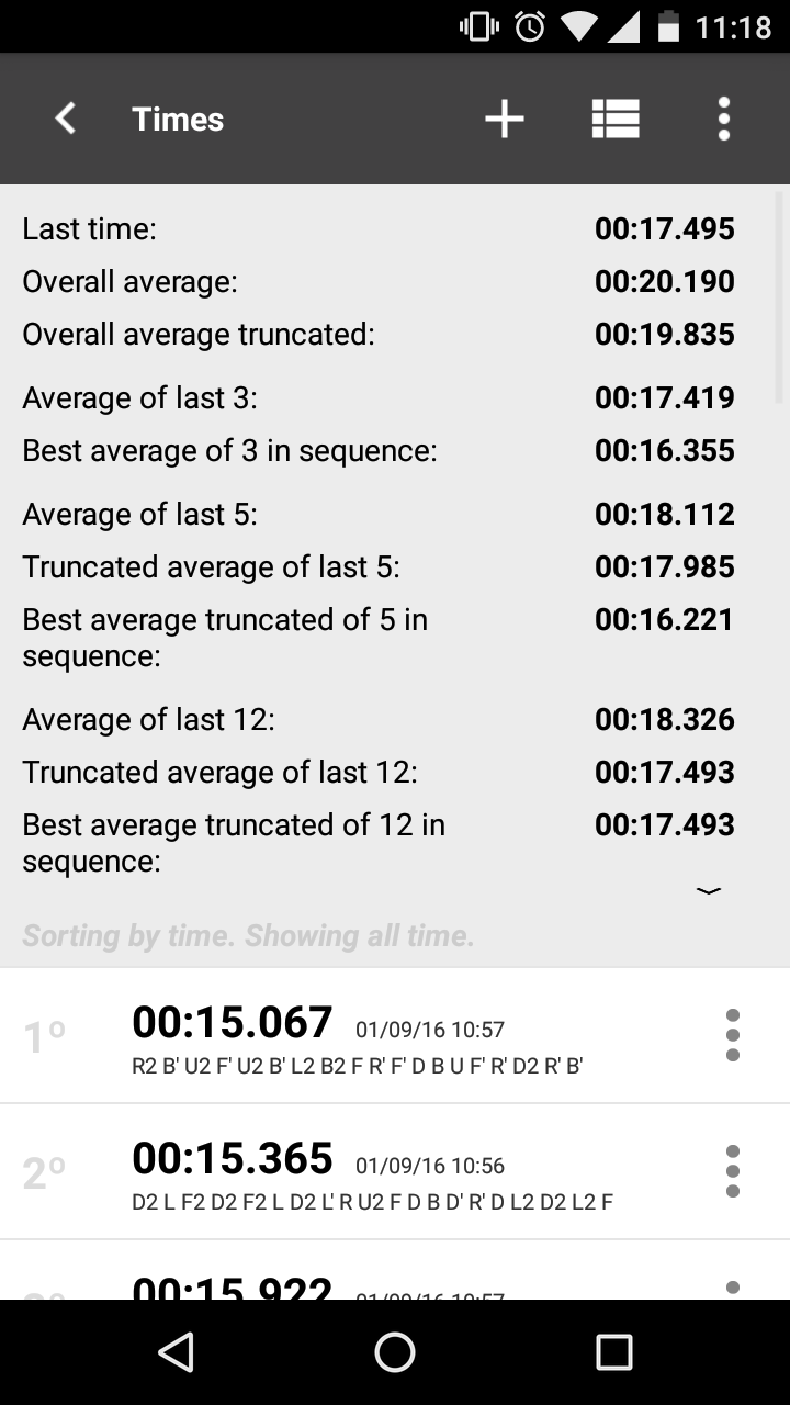 اسکرین شات برنامه Cube Timer 6