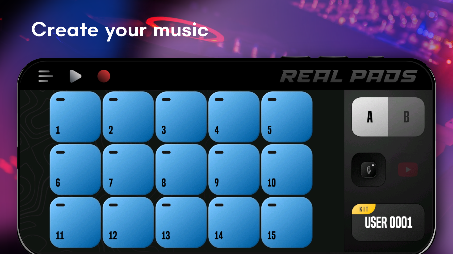 اسکرین شات 3 برنامه Real Pads: DJ electro drums