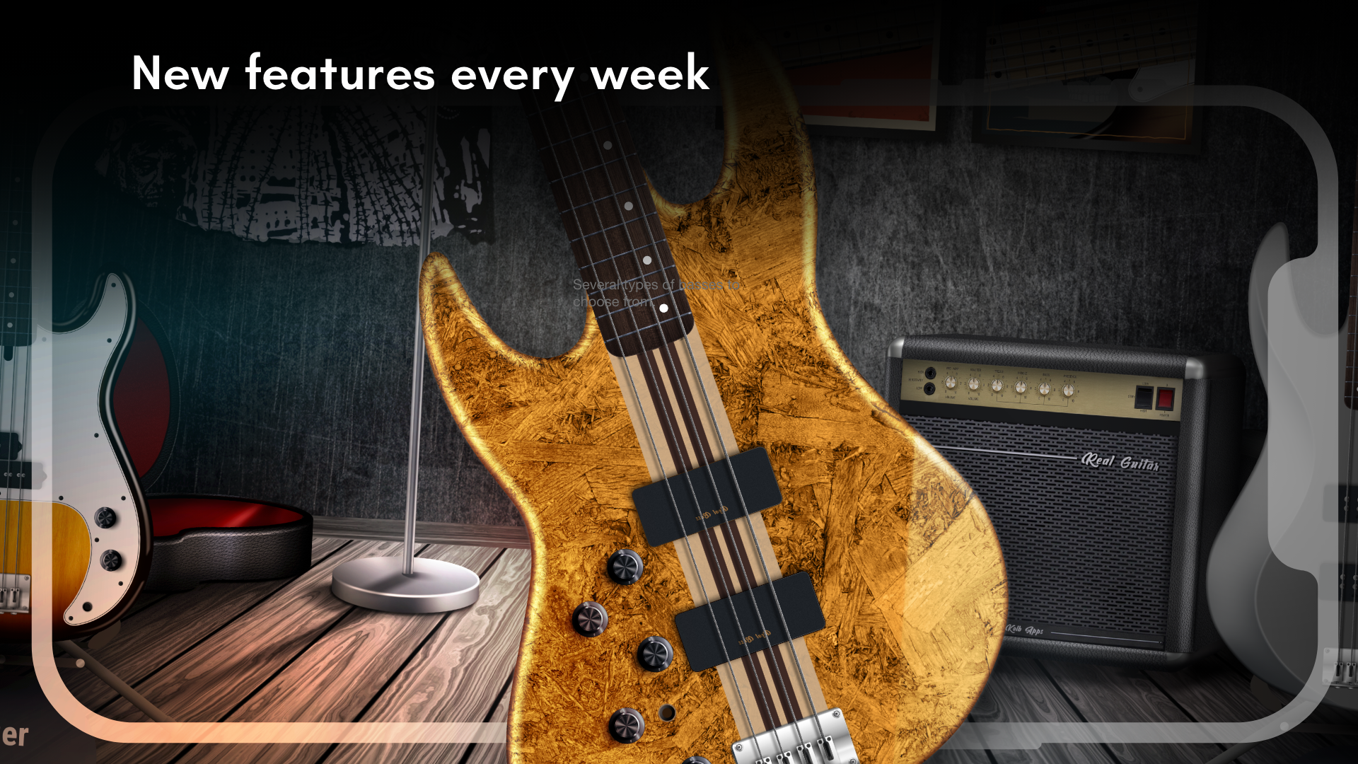 اسکرین شات 3 برنامه Real Bass electric bass guitar
