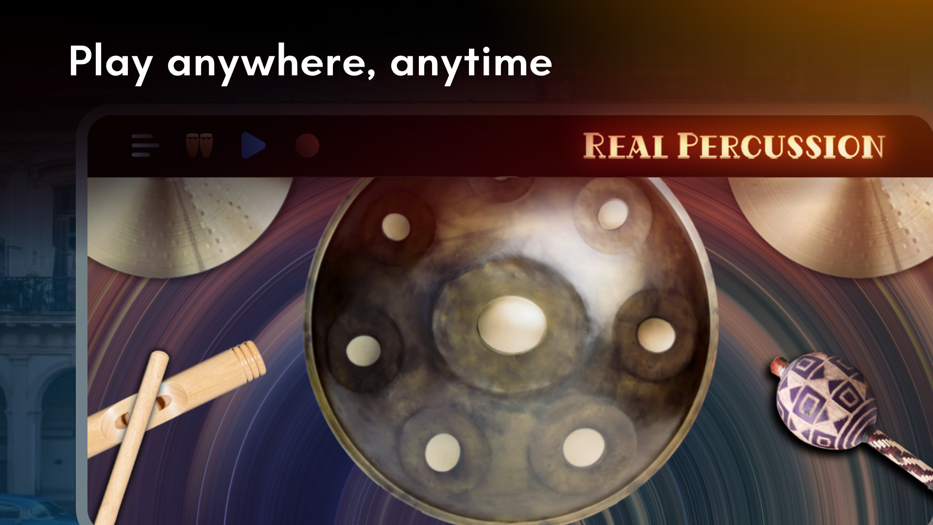اسکرین شات 2 برنامه Real Percussion: drum set