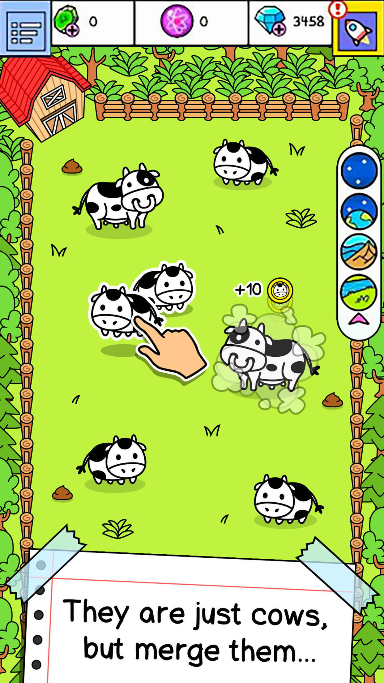 اسکرین شات 1 بازی Cow Evolution: Idle Merge Game
