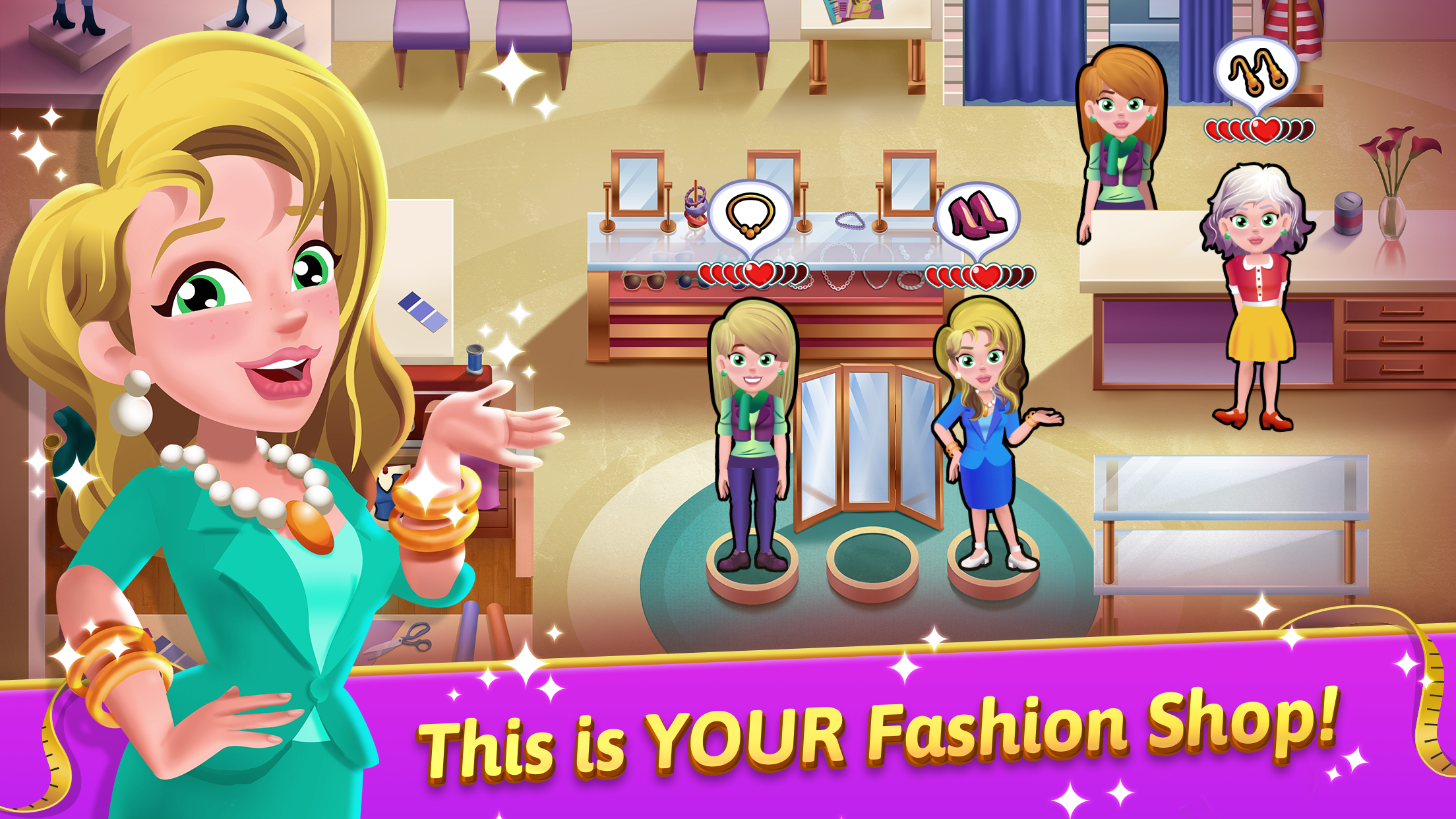 اسکرین شات 1 بازی Fashion Salon Dash: Shop Game