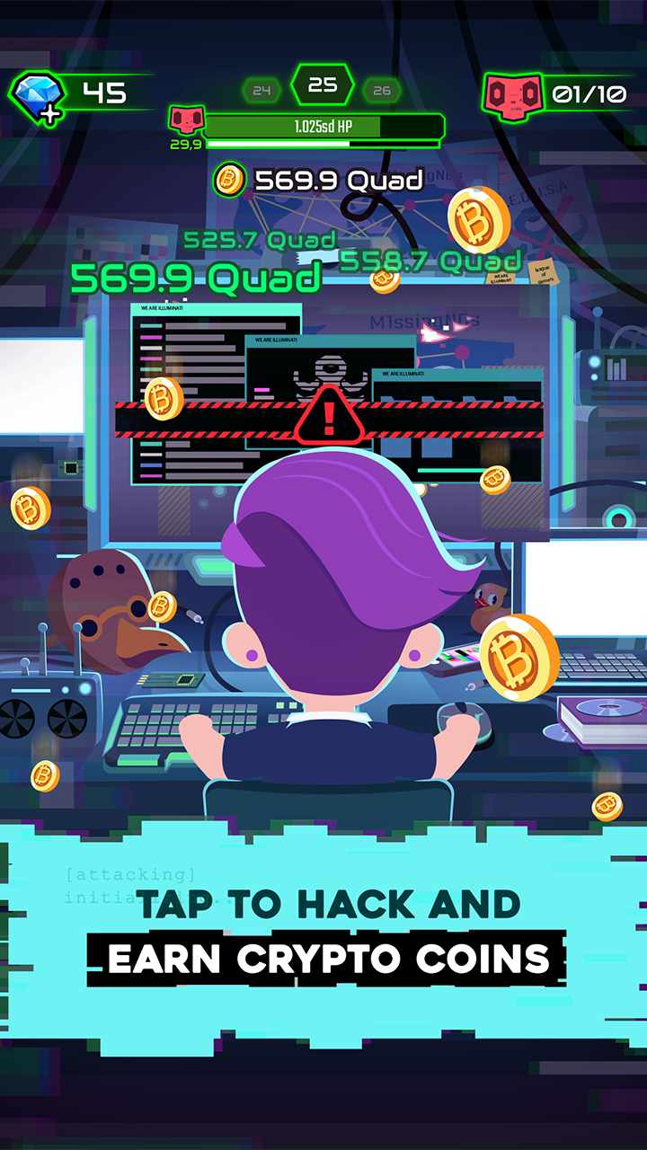 اسکرین شات 2 بازی Hacking Hero: Hacker Clicker