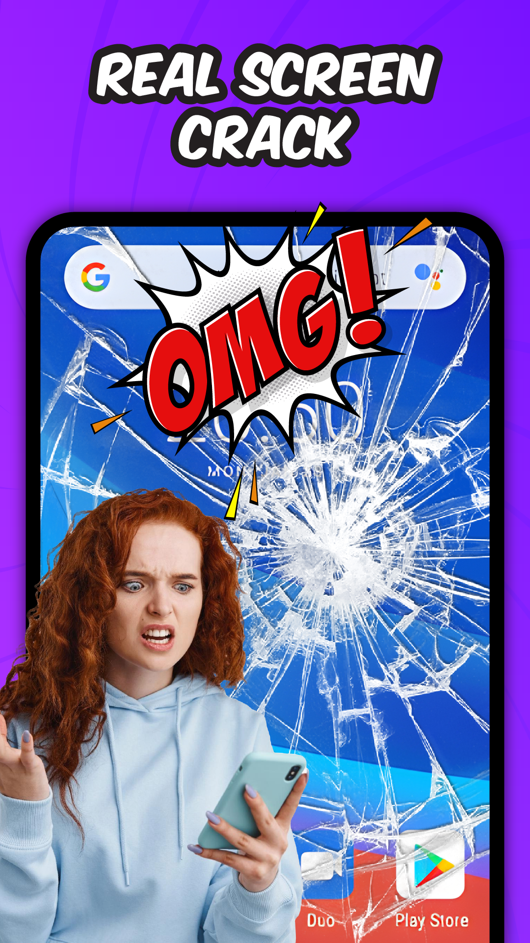 اسکرین شات 7 برنامه Broken Screen Prank On Touch