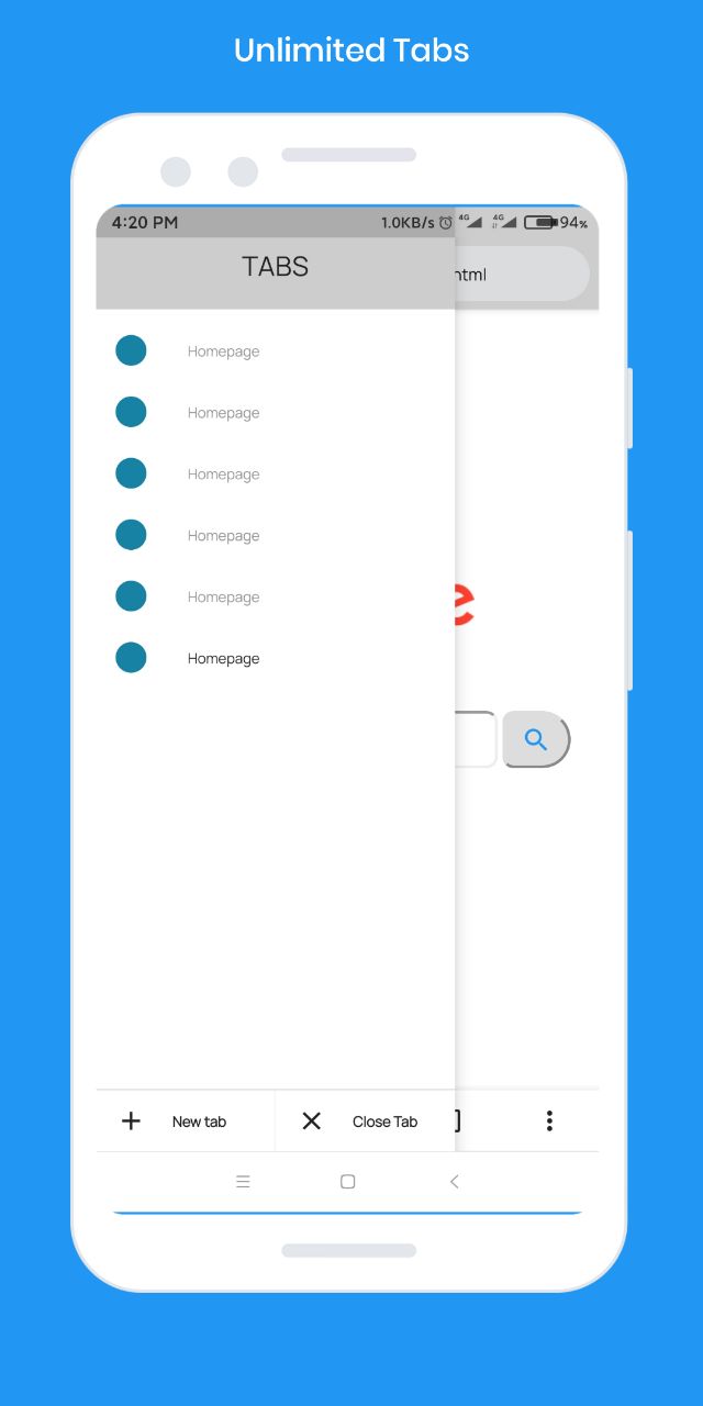 اسکرین شات 2 برنامه 5G Internet Browser