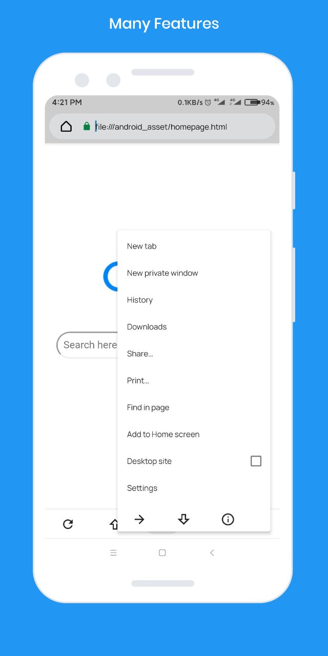 اسکرین شات 3 برنامه 5G Internet Browser