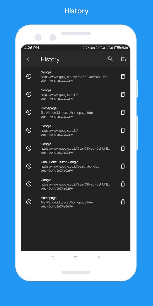 اسکرین شات 6 برنامه 5G Internet Browser