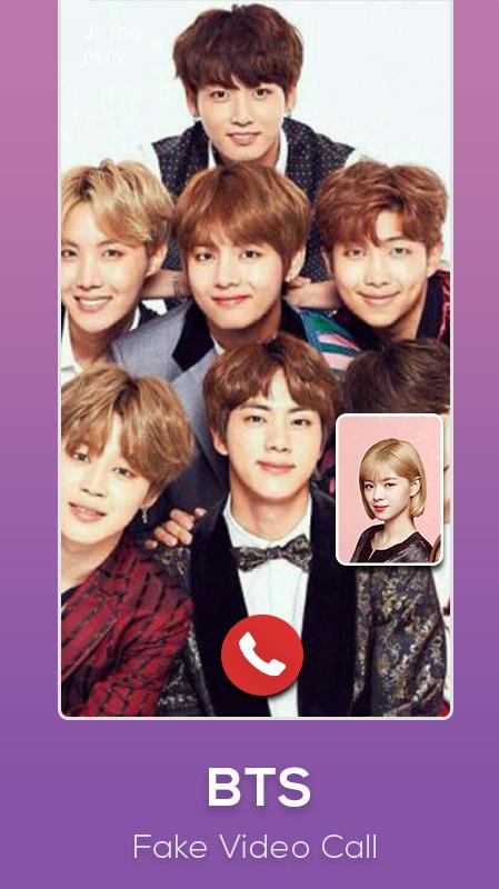 اسکرین شات 2 برنامه BTS Fake Video Call Prank