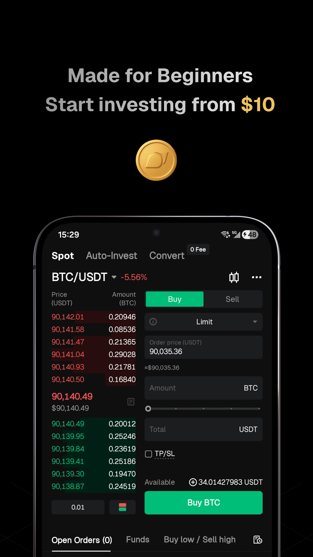 اسکرین شات 3 برنامه Bitunix Pro: Trade Bitcoin