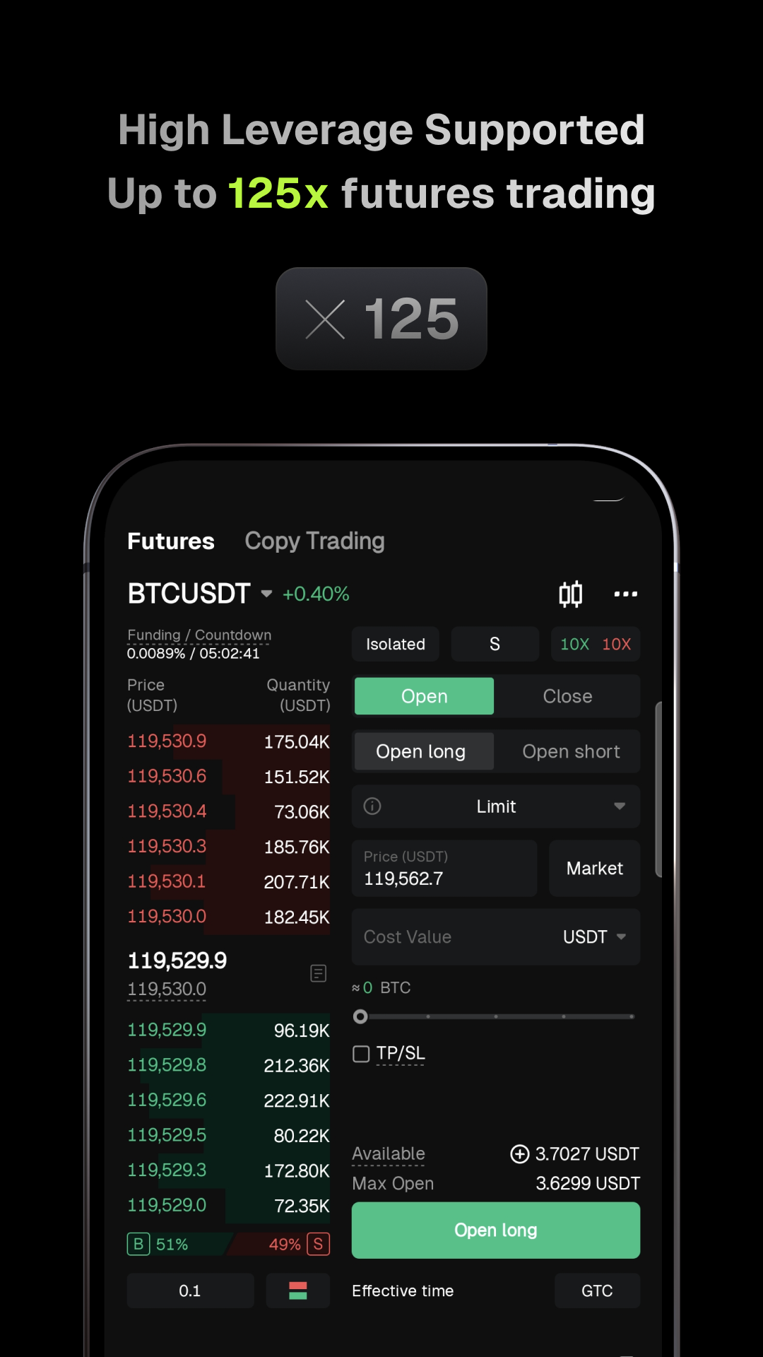 اسکرین شات 4 برنامه Bitunix Pro: Trade Bitcoin