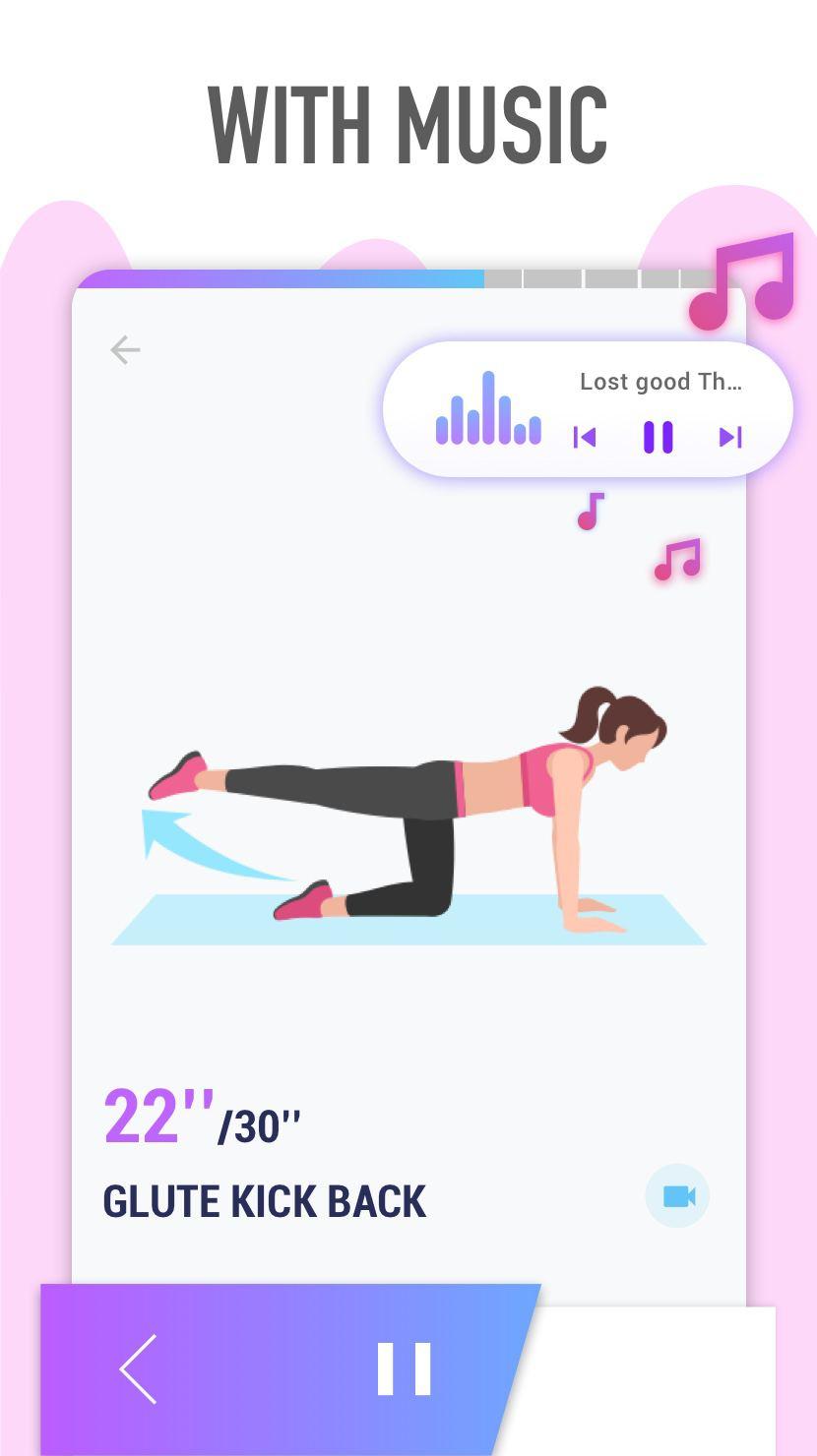 اسکرین شات 1 برنامه Buttocks Workout - Hips, Butt