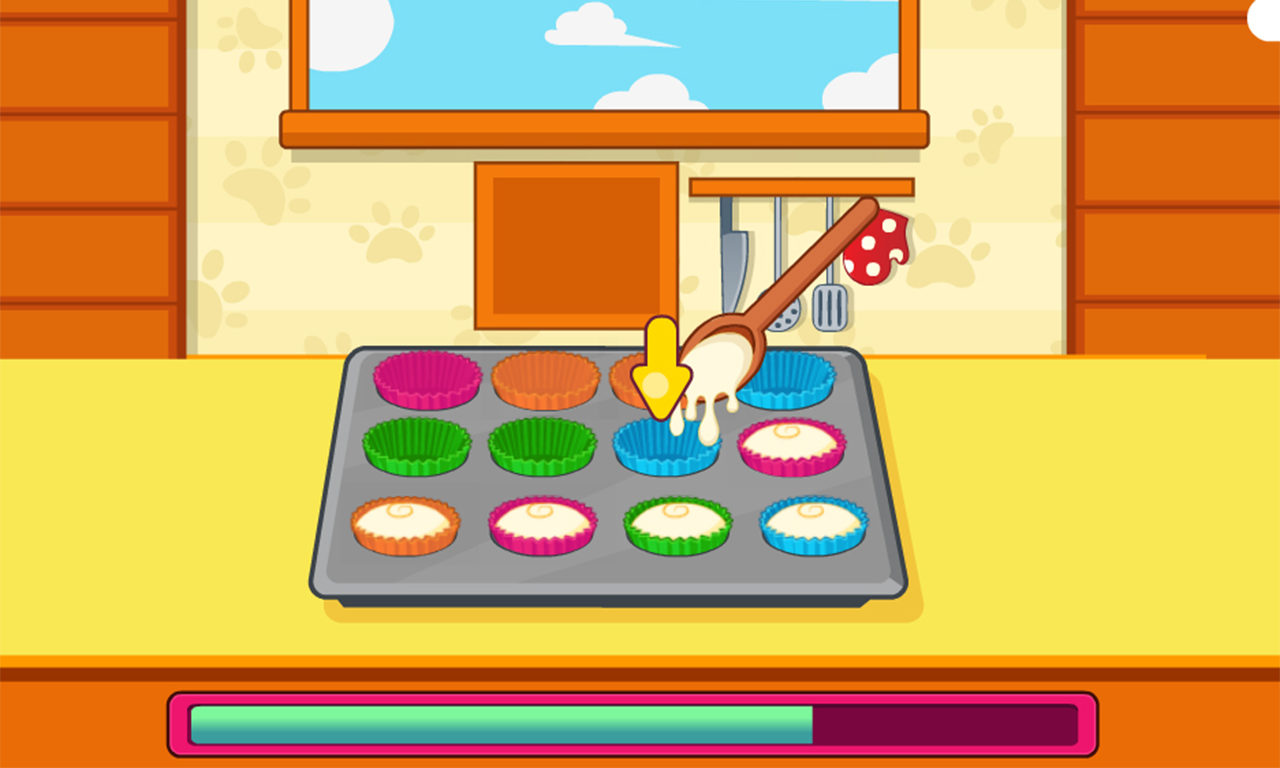 اسکرین شات 1 بازی Cook Flower Garden Cupcakes