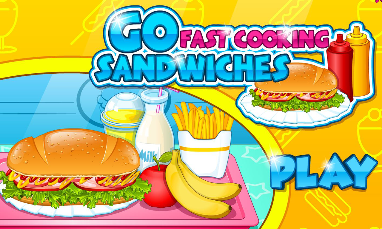 اسکرین شات 1 بازی Go Fast Cooking Sandwiches