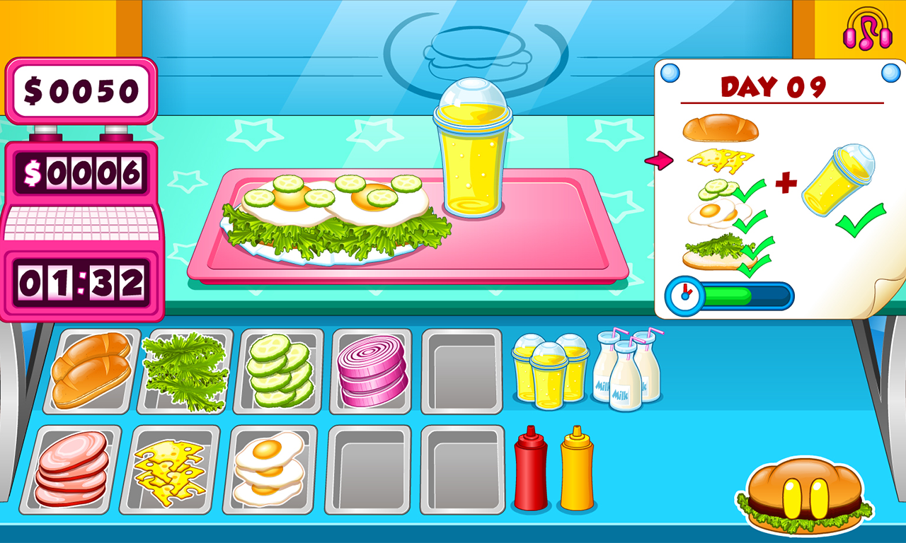 اسکرین شات 7 بازی Go Fast Cooking Sandwiches