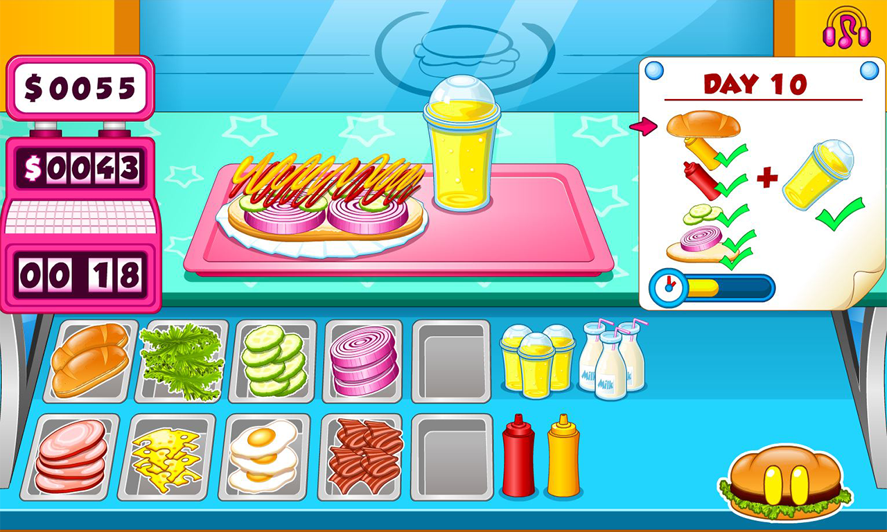 اسکرین شات 8 بازی Go Fast Cooking Sandwiches