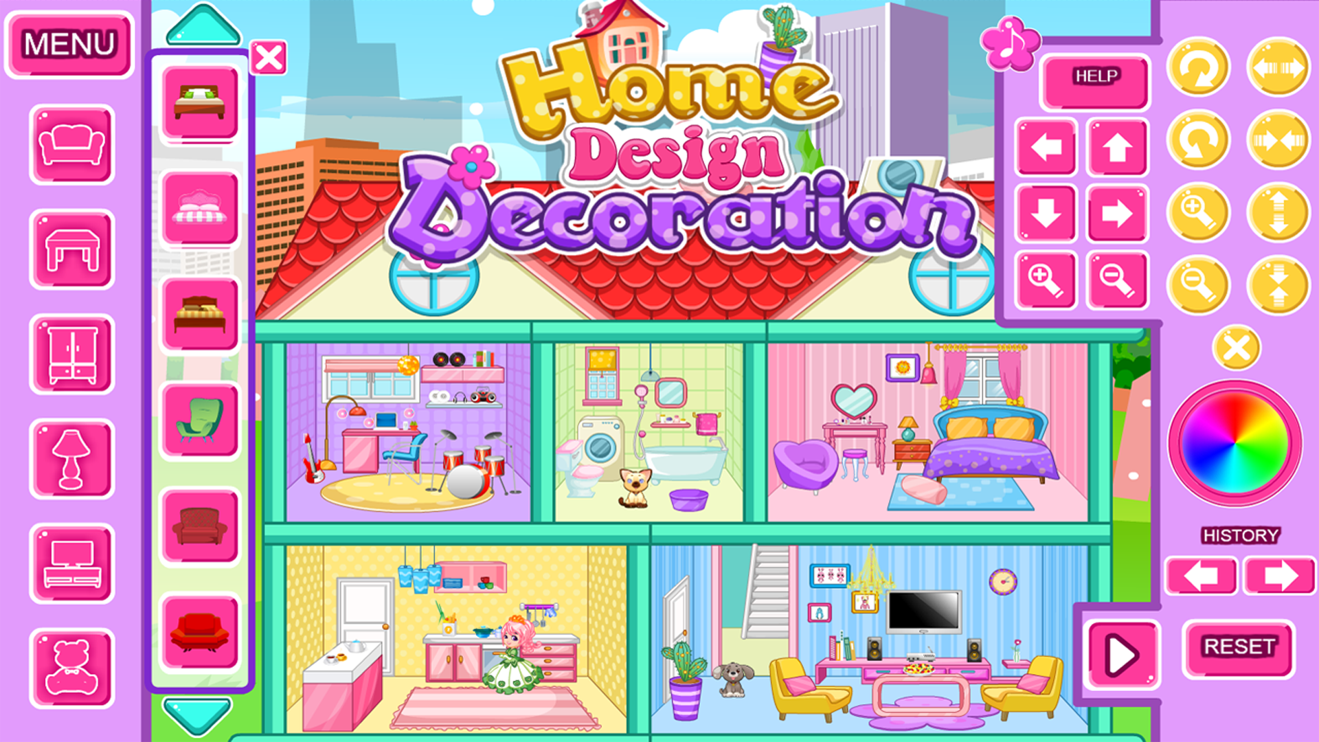 اسکرین شات 1 بازی Home Decoration Game