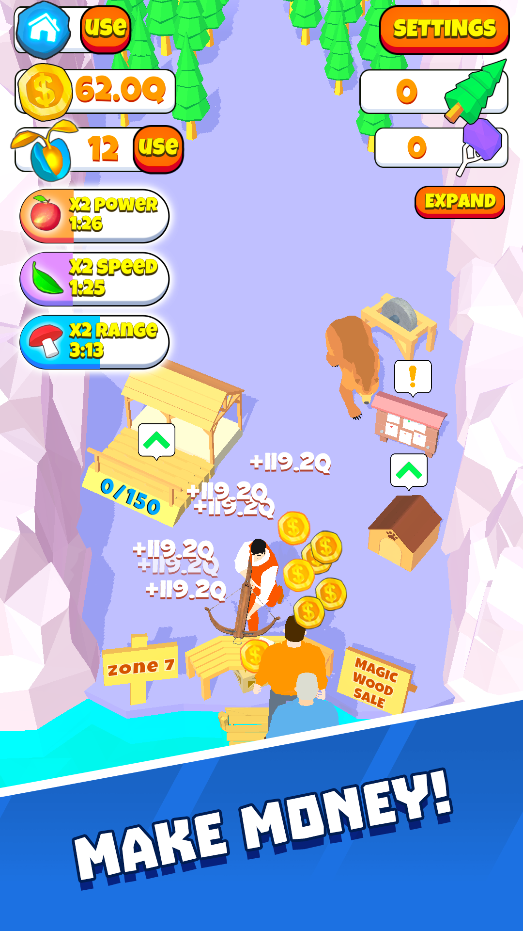 اسکرین شات 2 بازی Idle Lumberjack 2