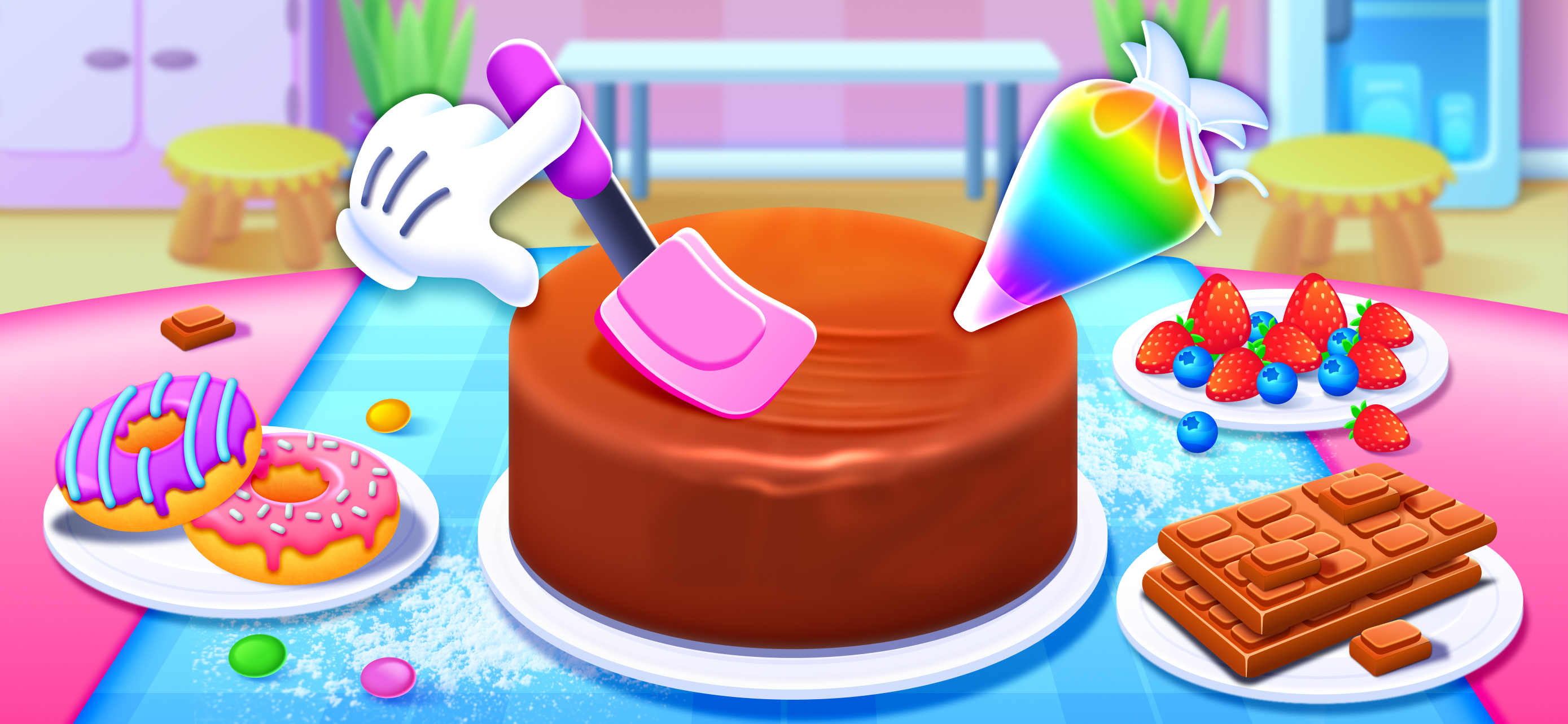 اسکرین شات 1 بازی Cake Cooking Games for Kids 2+