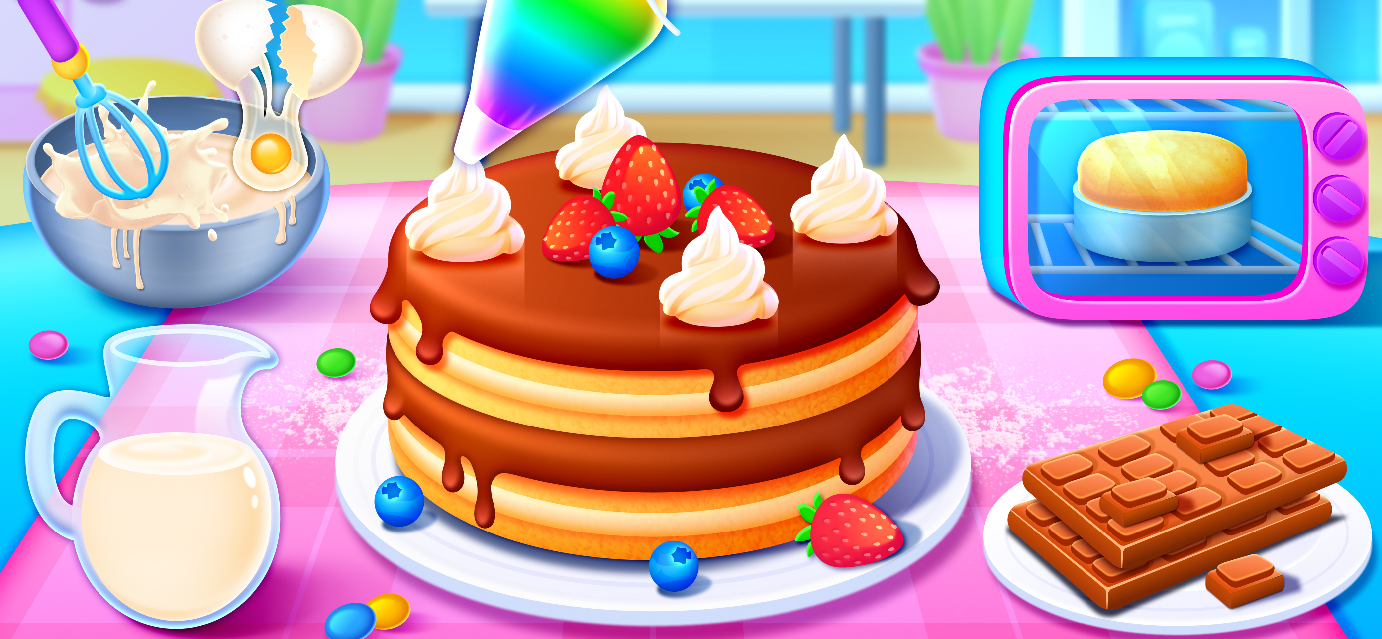 اسکرین شات 2 بازی Cake Cooking Games for Kids 2+