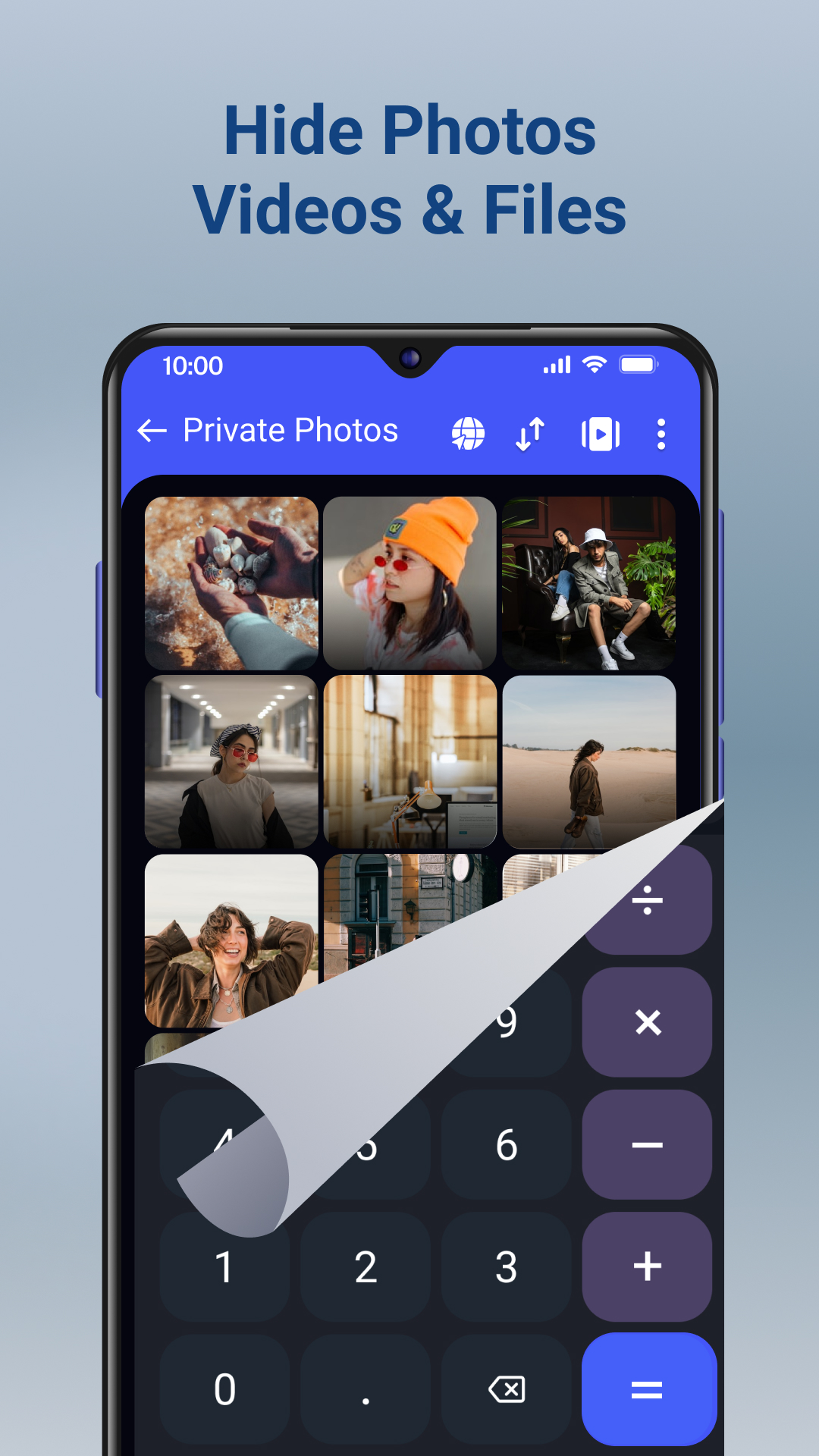 اسکرین شات 2 برنامه Calculator Lock - Hide Photos