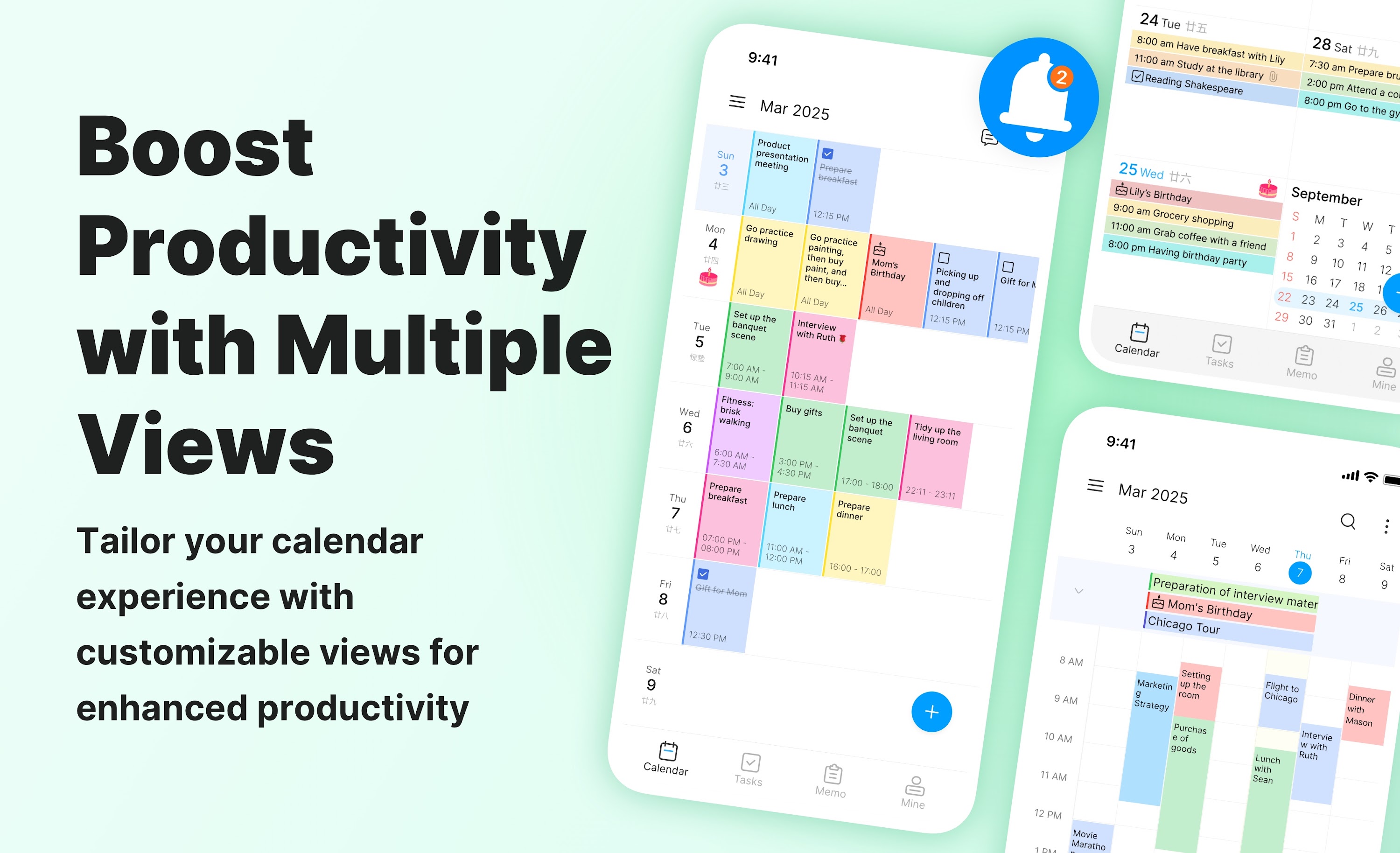 اسکرین شات 2 برنامه Calendar Planner - Agenda App